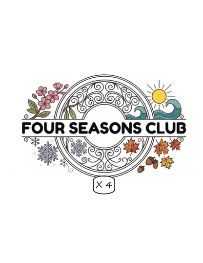 Four Seasons Club - Set of 4 Mahjong Card Subscriptions